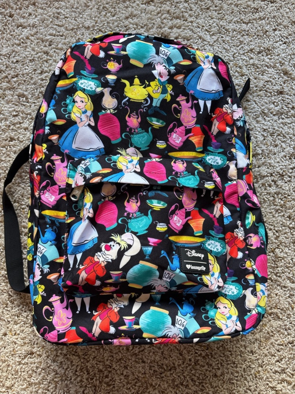 Loungefly Disney Alice in Wonderland All Over Print Full Size Backpack
